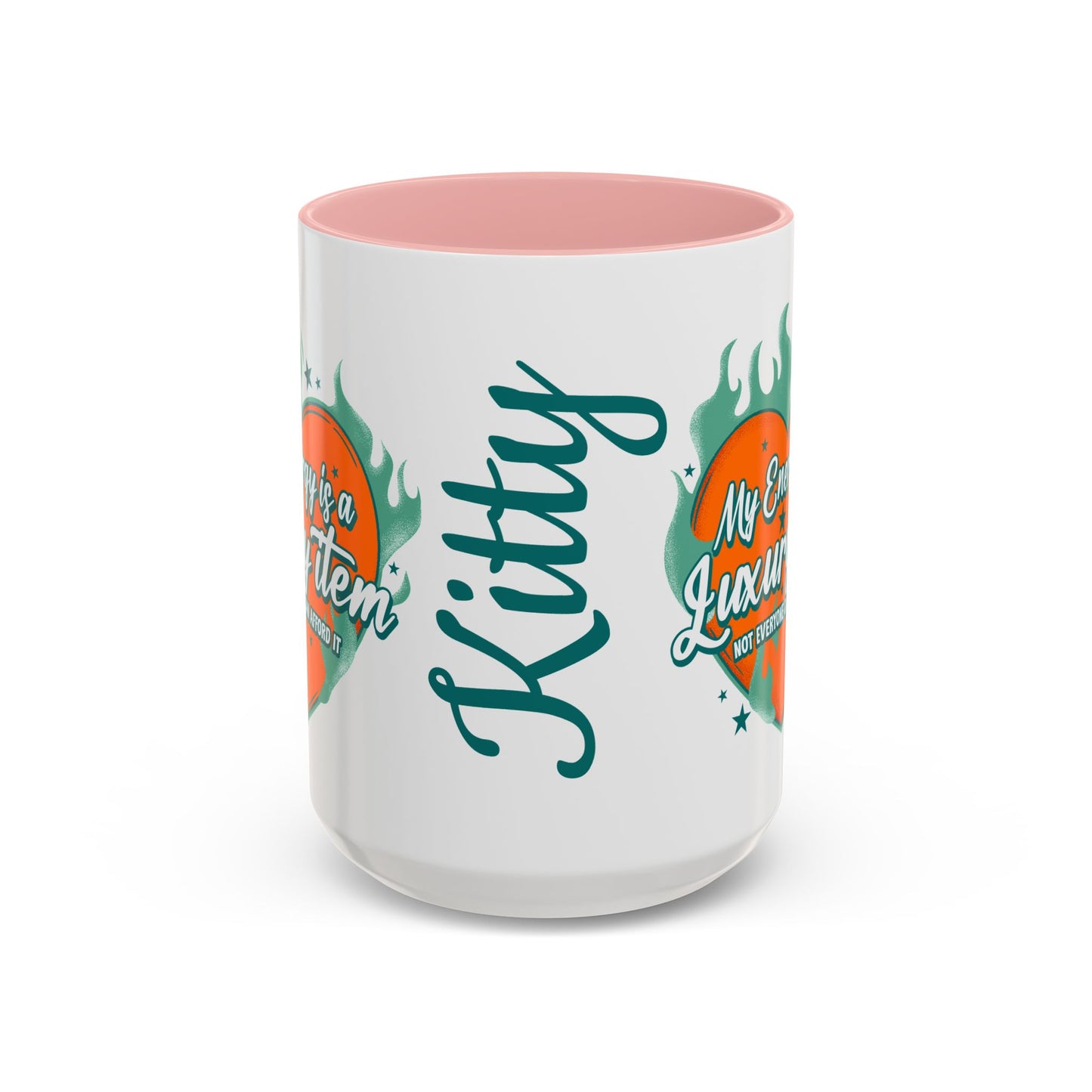 Accent Coffee Mug — "My Energy Is a Luxury Item" Heart Design