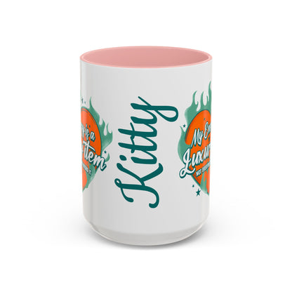 Accent Coffee Mug — "My Energy Is a Luxury Item" Heart Design