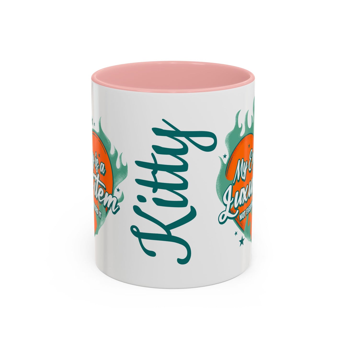 Accent Coffee Mug — "My Energy Is a Luxury Item" Heart Design