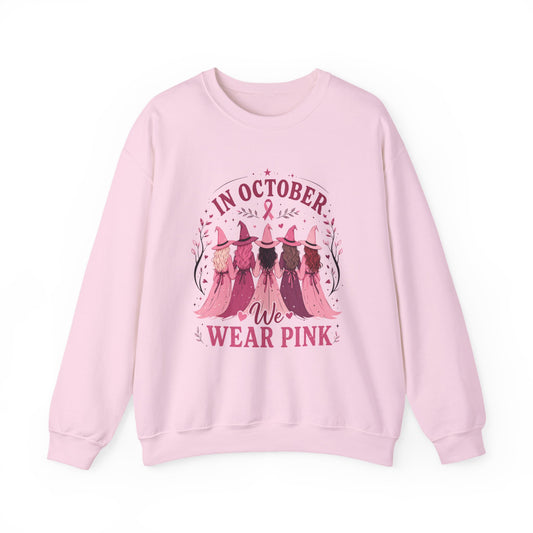 Breast Cancer Awareness Sweatshirt - "In October We Wear Pink" Crewneck