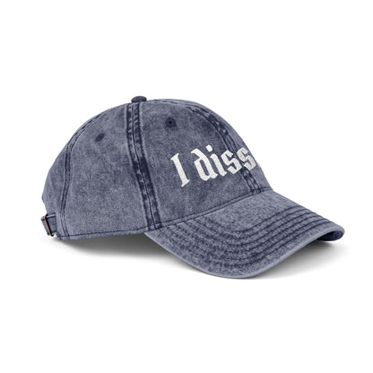 Embroidered 'I Dissent' Vintage Cap - White text