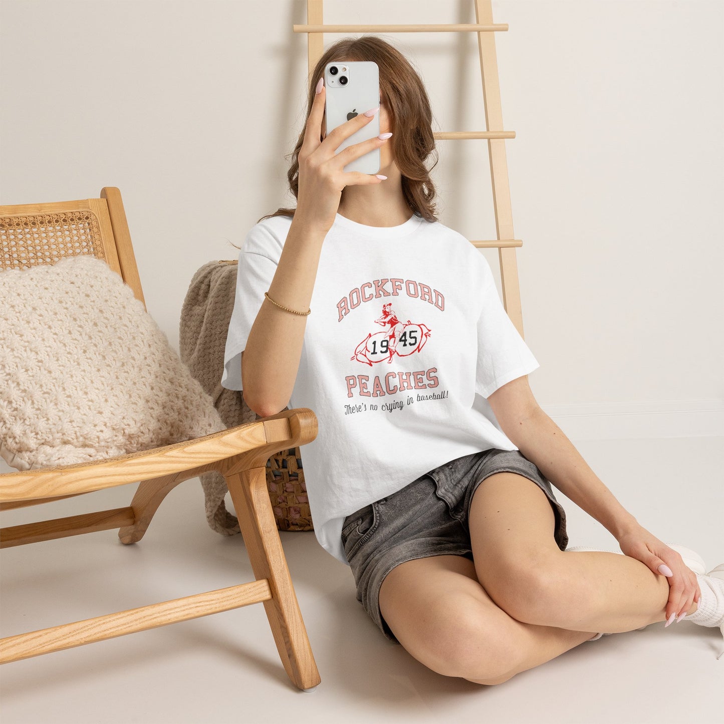 T-Shirt — Peaches 1945 Vintage Softball Retro Graphic Tee