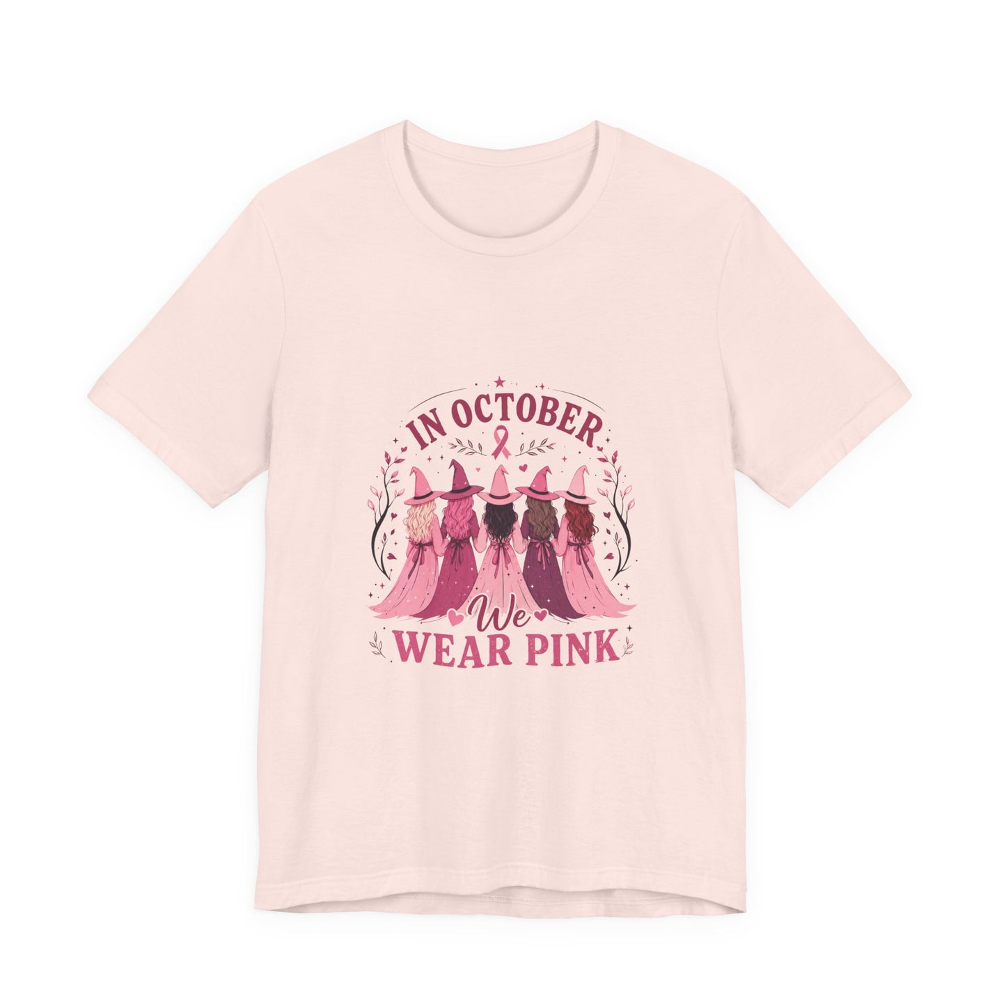 Breast Cancer Awareness Tee — "In October We Wear Pink" Short Sleeve Shirt