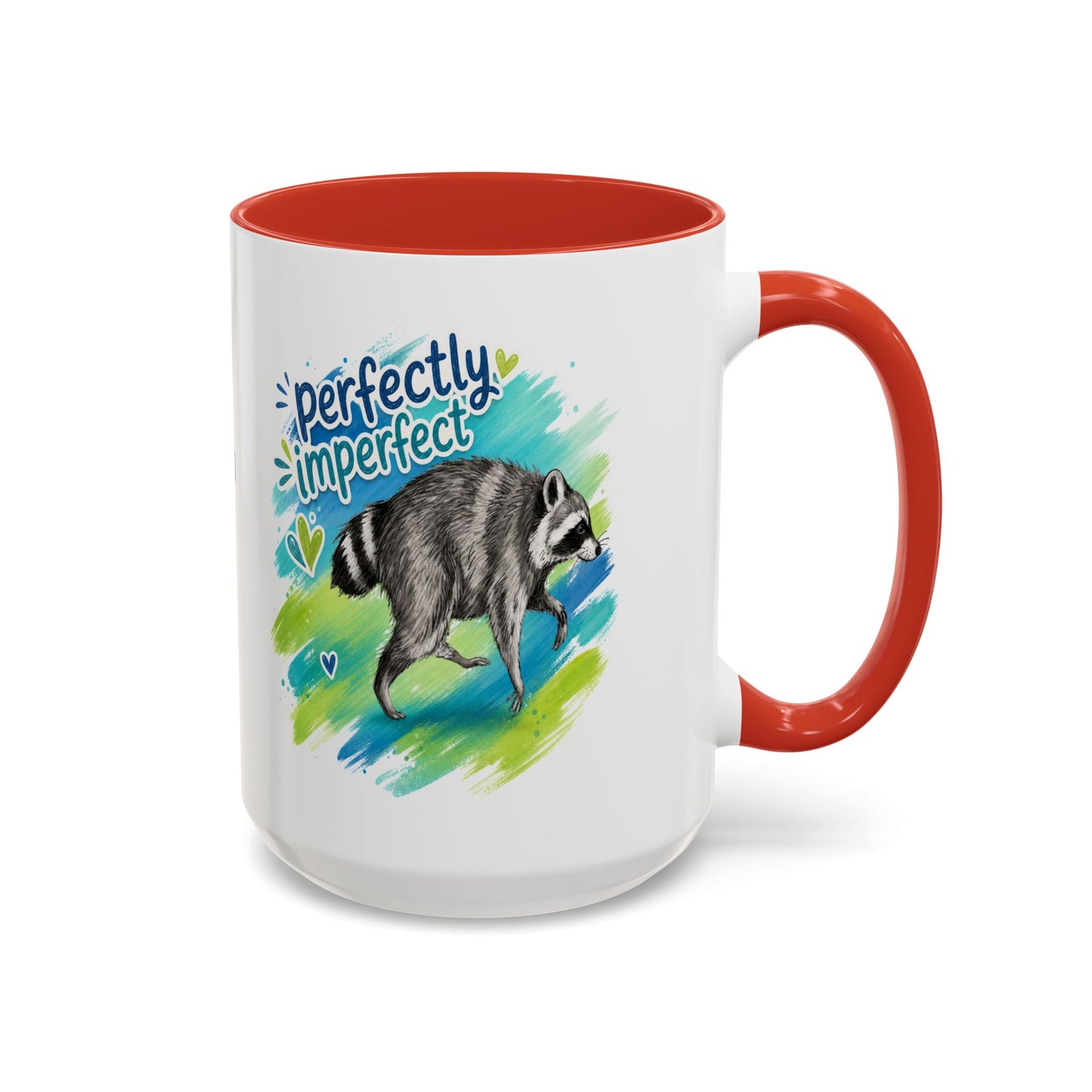 Perfectly Imperfect Raccoon Accent Coffee Mug (Personalizable) - 11/15oz