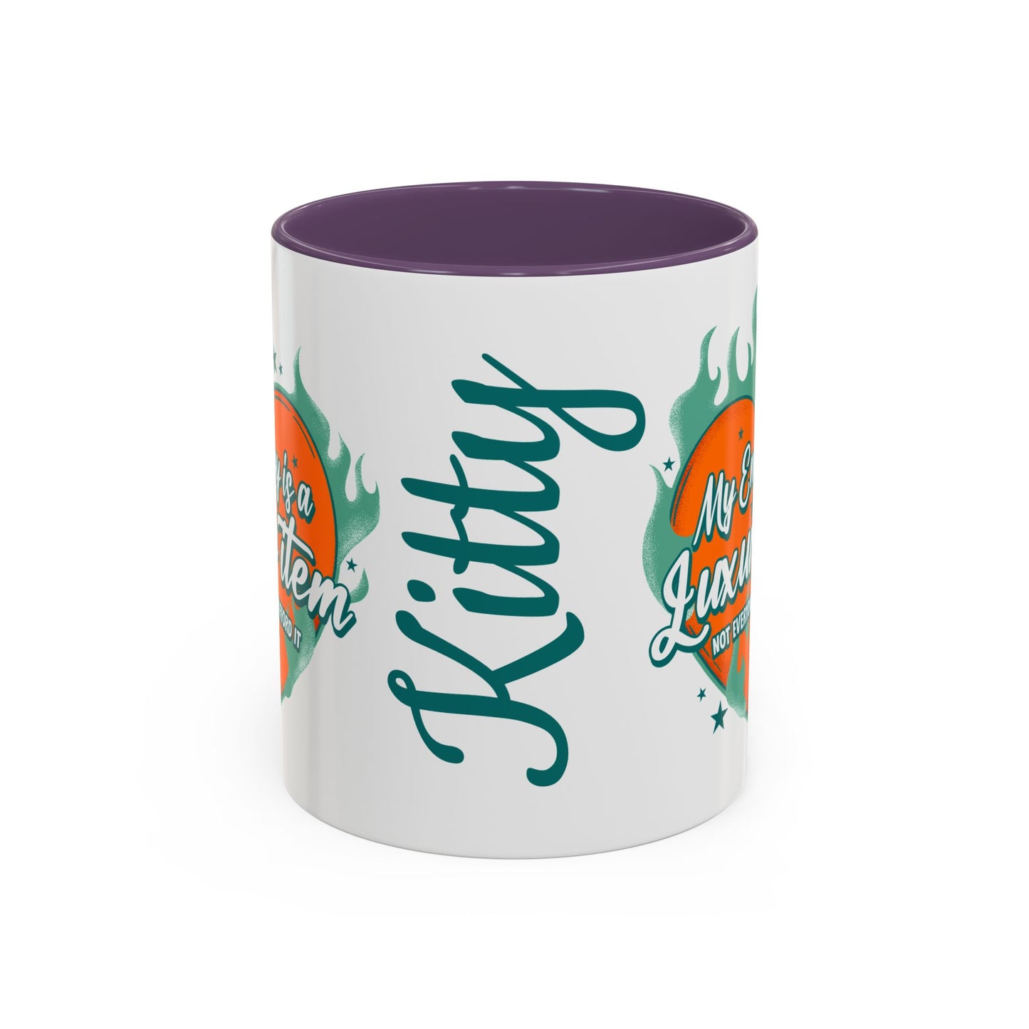 Accent Coffee Mug — "My Energy Is a Luxury Item" Heart Design