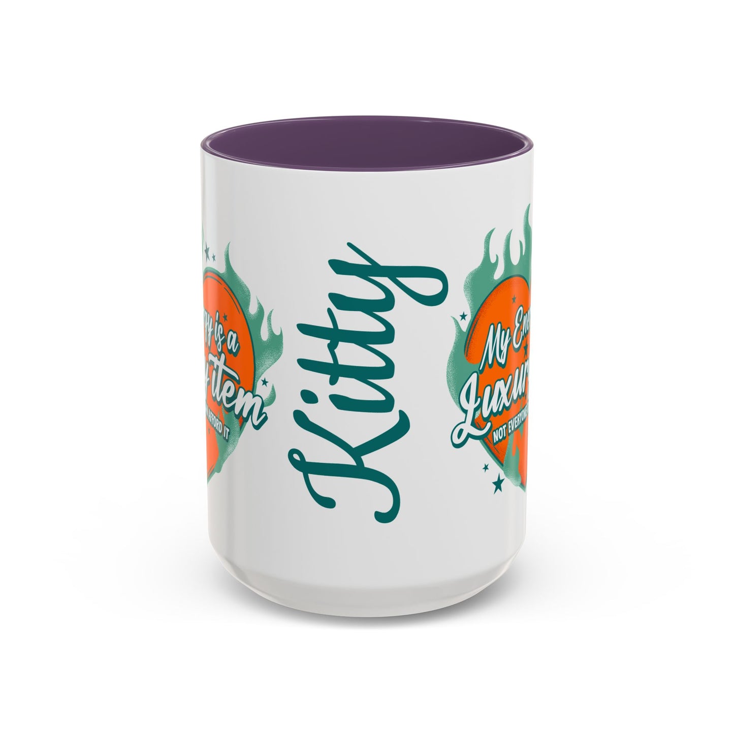 Accent Coffee Mug — "My Energy Is a Luxury Item" Heart Design
