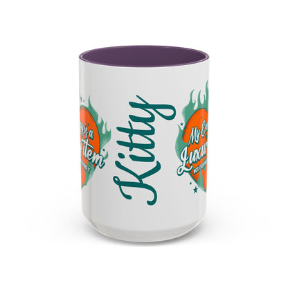 Accent Coffee Mug — "My Energy Is a Luxury Item" Heart Design
