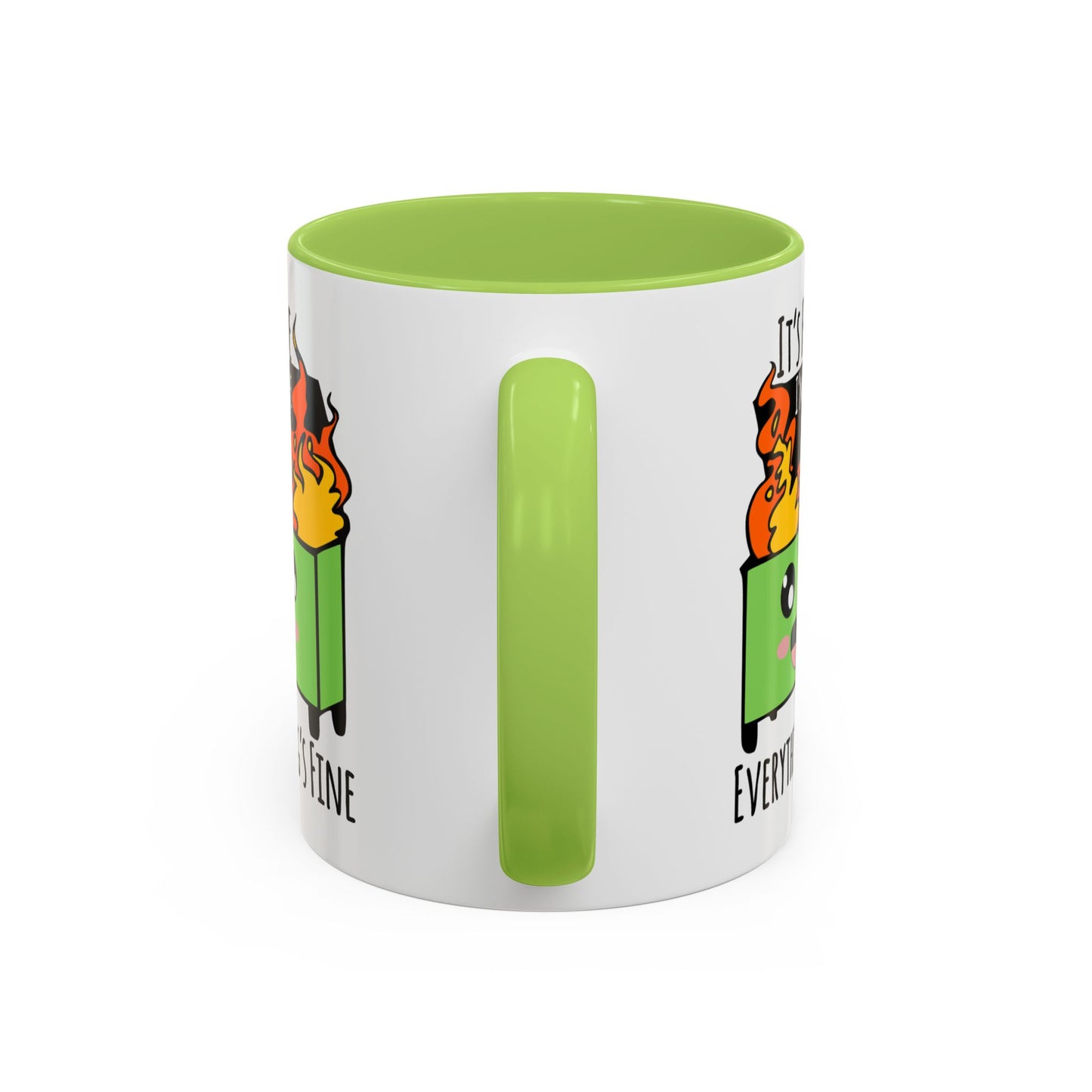 Customizable It's fine, I'm fine, Everything's Fine - Accent Coffee Mug (11, 15oz)
