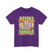 Dinosaur T‑Shirt — "Dinosaurs Didn't Read" Cute Retro Dino Graphic Tee