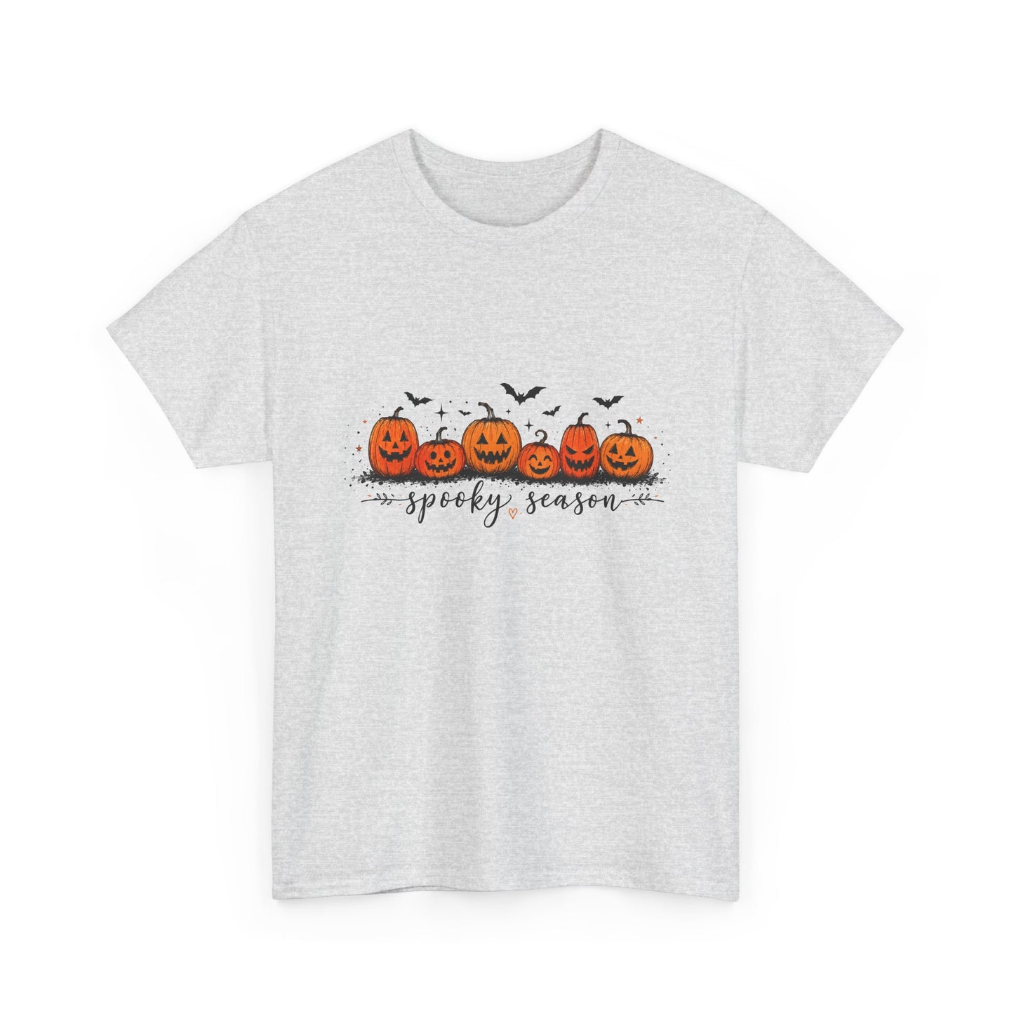 Spooky Season Pumpkin Tee — Cute Jack-o'-Lanterns & Bats Halloween T-Shirt