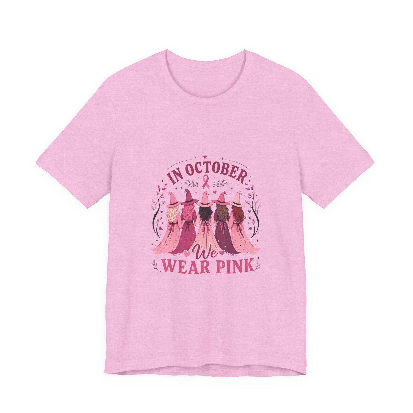 Breast Cancer Awareness Tee — "In October We Wear Pink" Short Sleeve Shirt