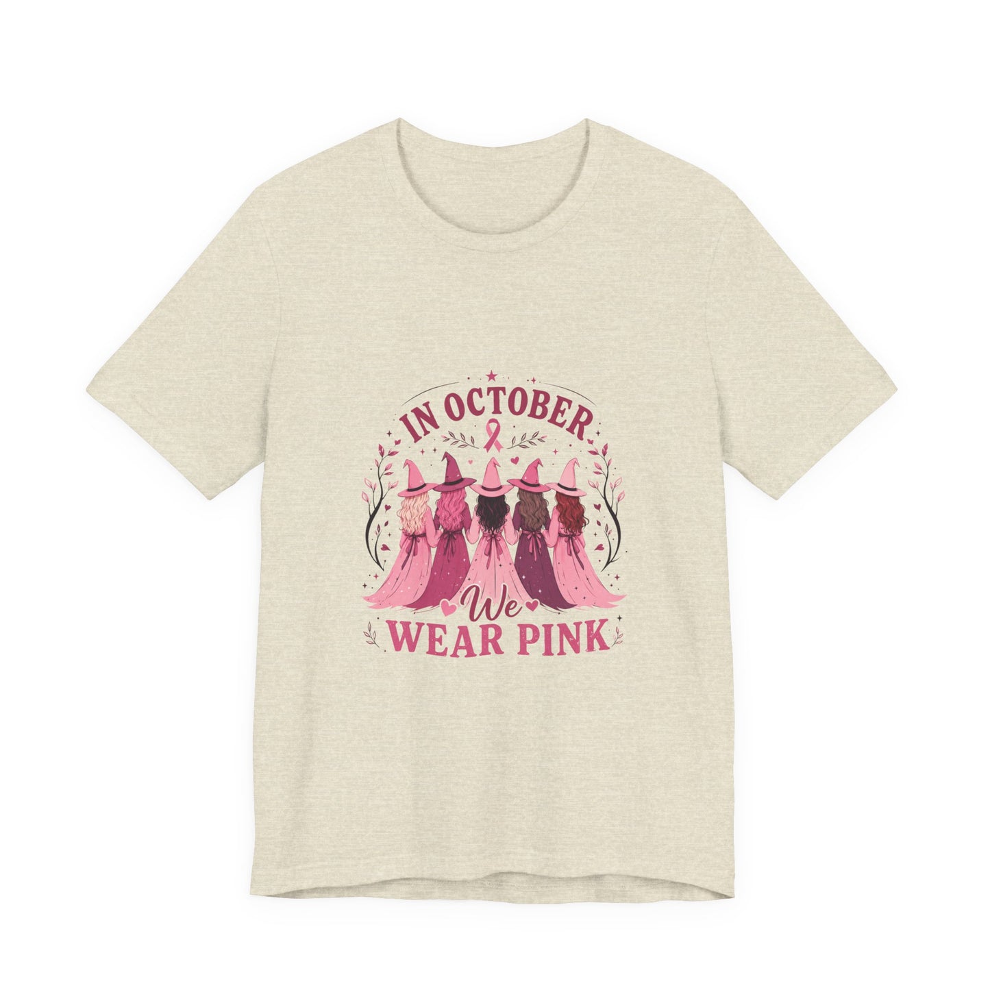 Breast Cancer Awareness Tee — "In October We Wear Pink" Short Sleeve Shirt
