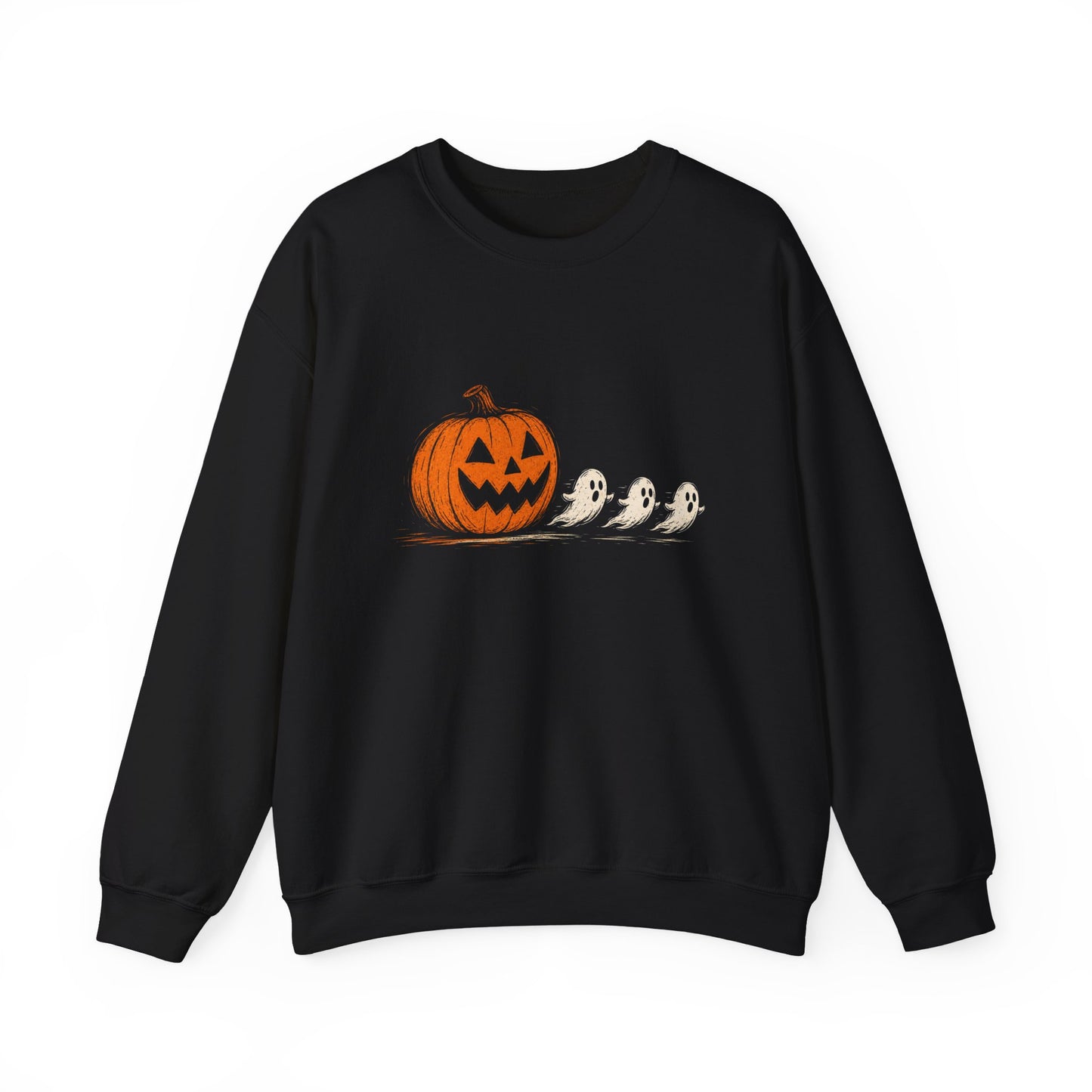 Halloween Pumpkin & Ghosts Crewneck Sweatshirt