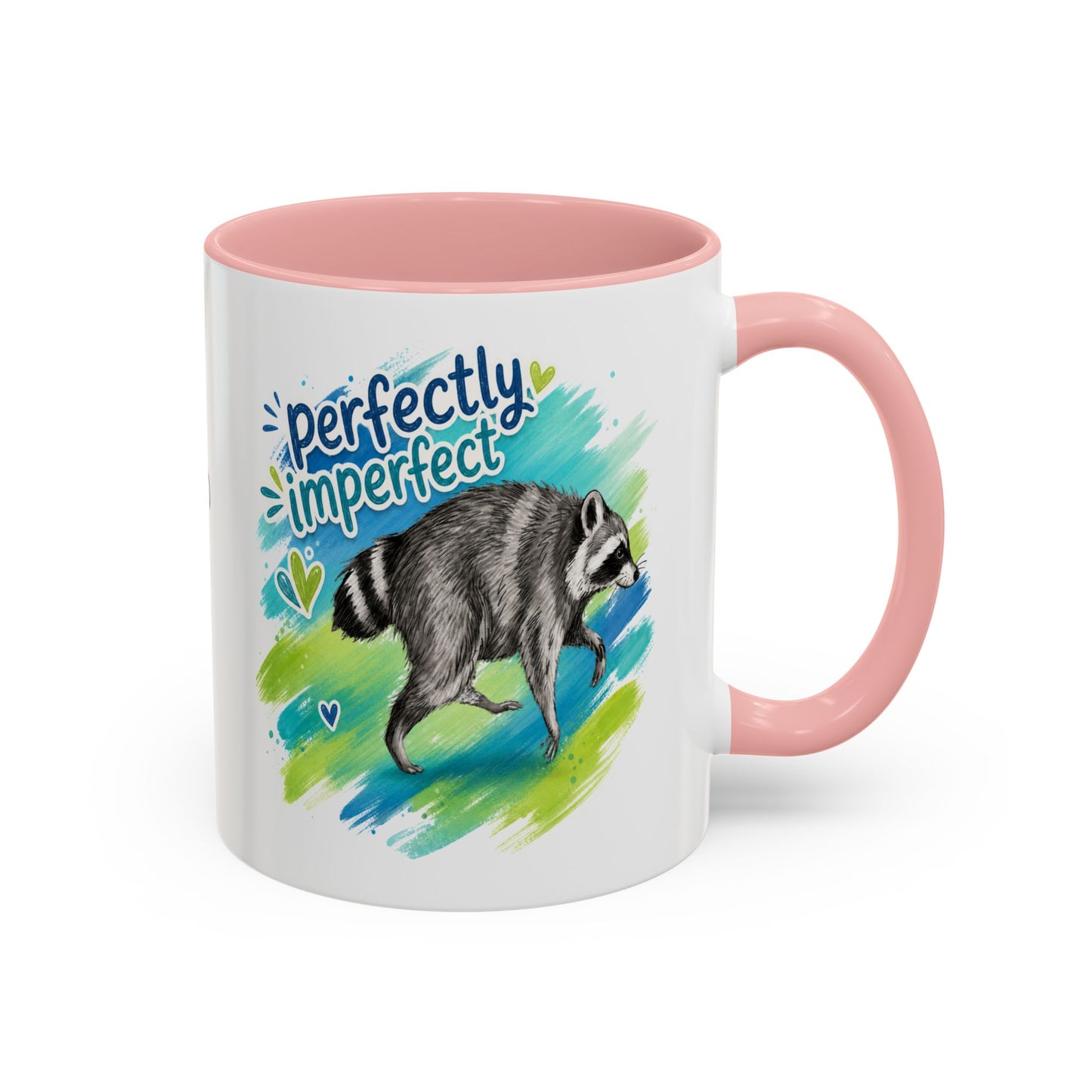 Perfectly Imperfect Raccoon Accent Coffee Mug (Personalizable) - 11/15oz