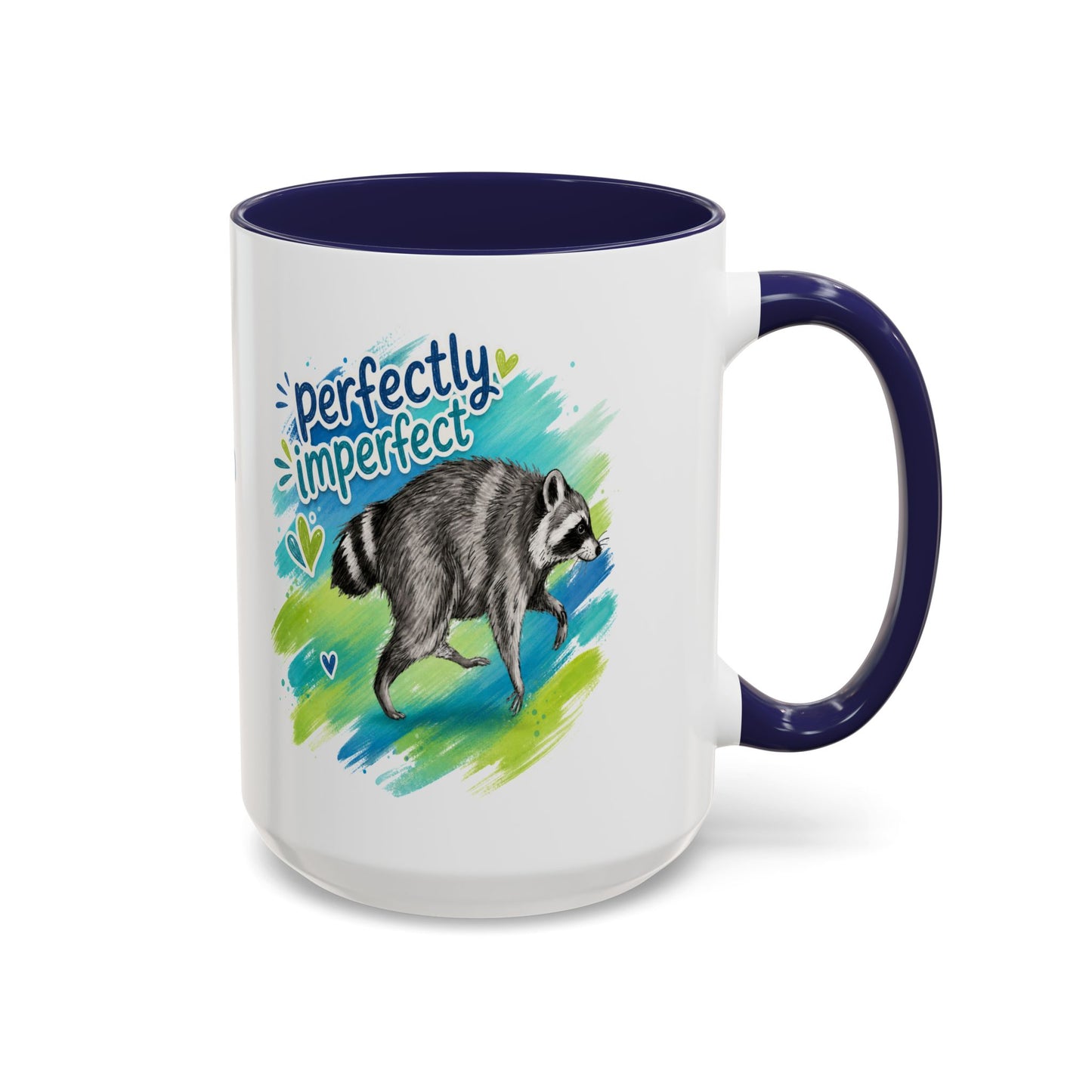 Perfectly Imperfect Raccoon Accent Coffee Mug (Personalizable) - 11/15oz