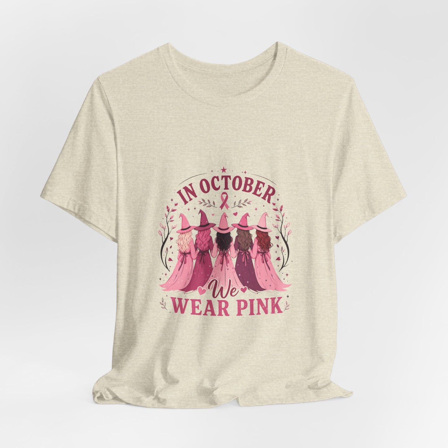Breast Cancer Awareness Tee — "In October We Wear Pink" Short Sleeve Shirt