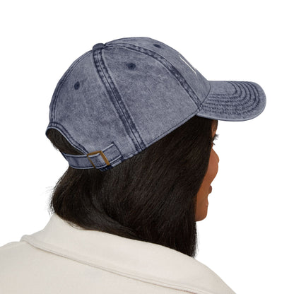 Embroidered 'I Dissent' Vintage Cap - White text