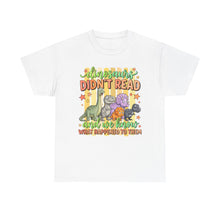 Dinosaur T‑Shirt — "Dinosaurs Didn't Read" Cute Retro Dino Graphic Tee