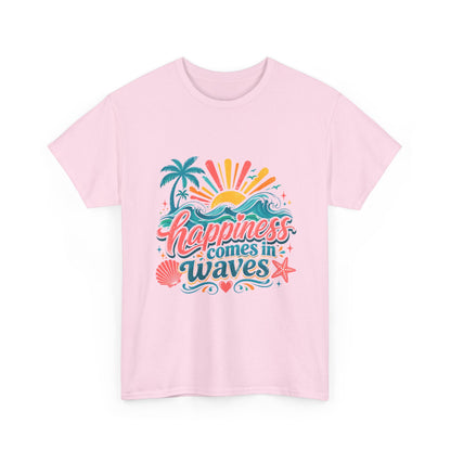 Happiness Comes in Waves T-Shirt — Beachy Summer Graphic Tee