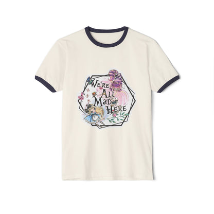 Alice in Wonderland "We're All Mad Here" Ringer T-Shirt
