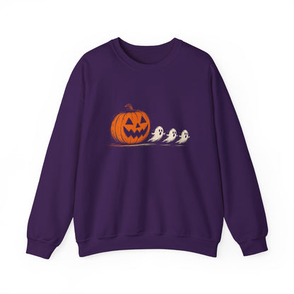 Halloween Pumpkin & Ghosts Crewneck Sweatshirt