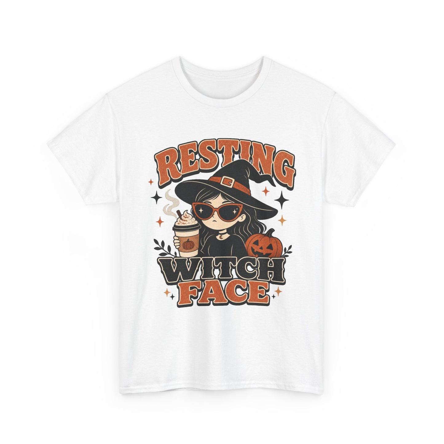 Resting Witch Face T-Shirt – Cute Halloween Witch Coffee Tee