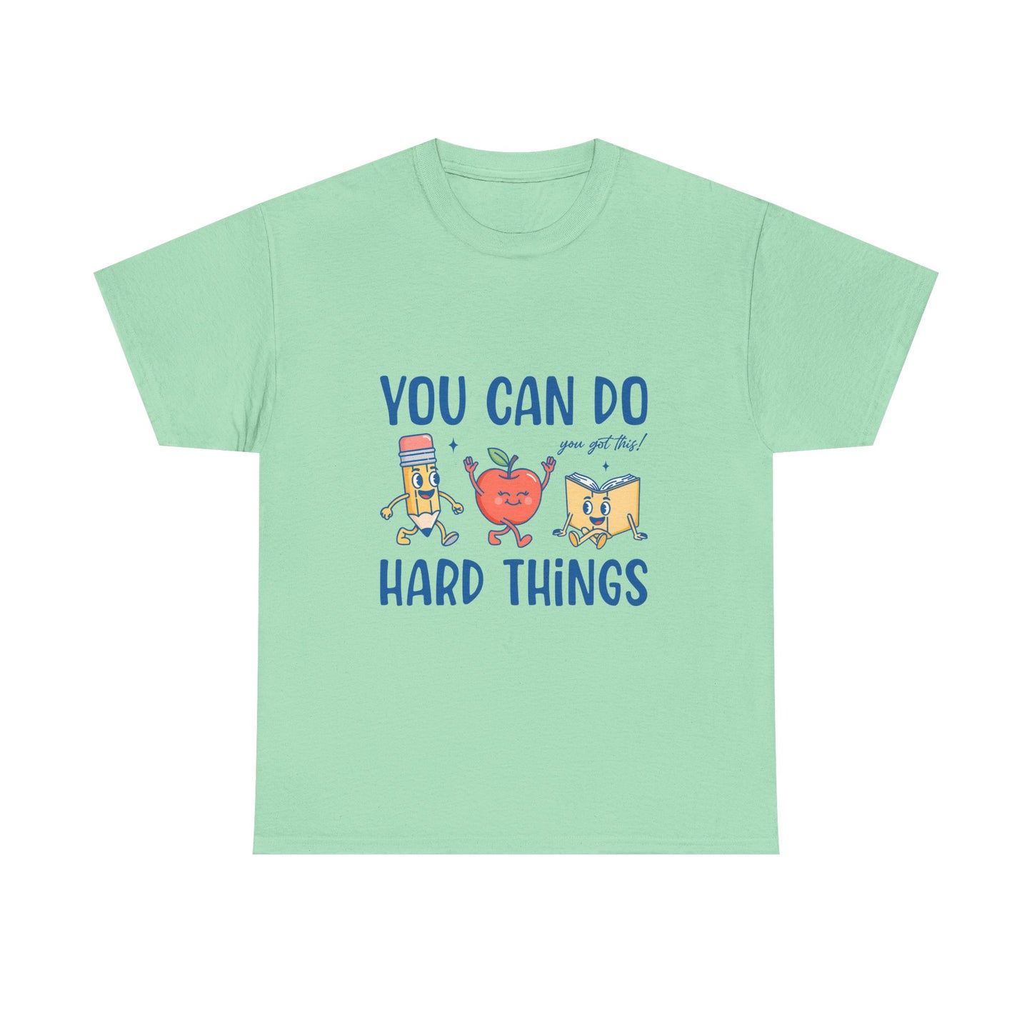 "You Can Do Hard Things" Back to  School Tee with Cute Characters