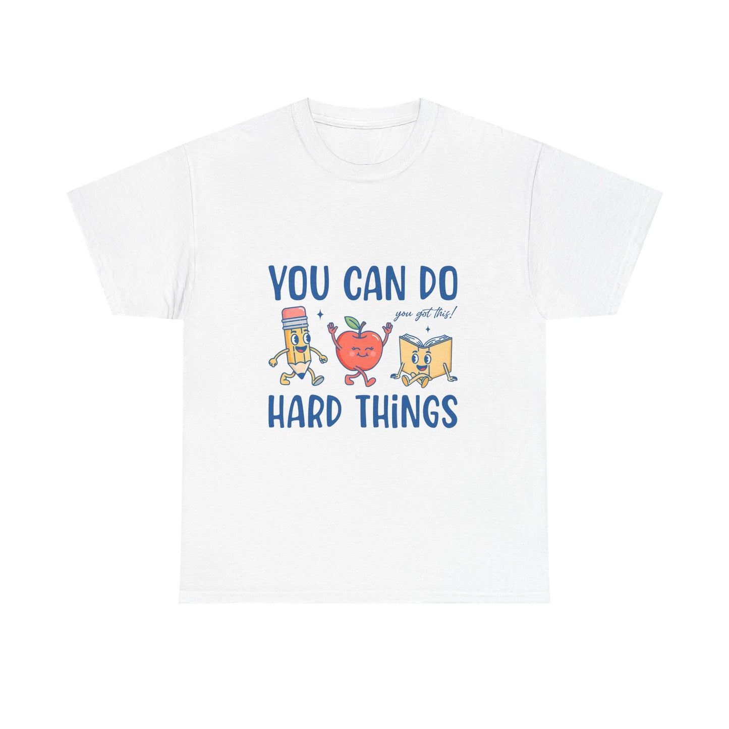"You Can Do Hard Things" Back to  School Tee with Cute Characters