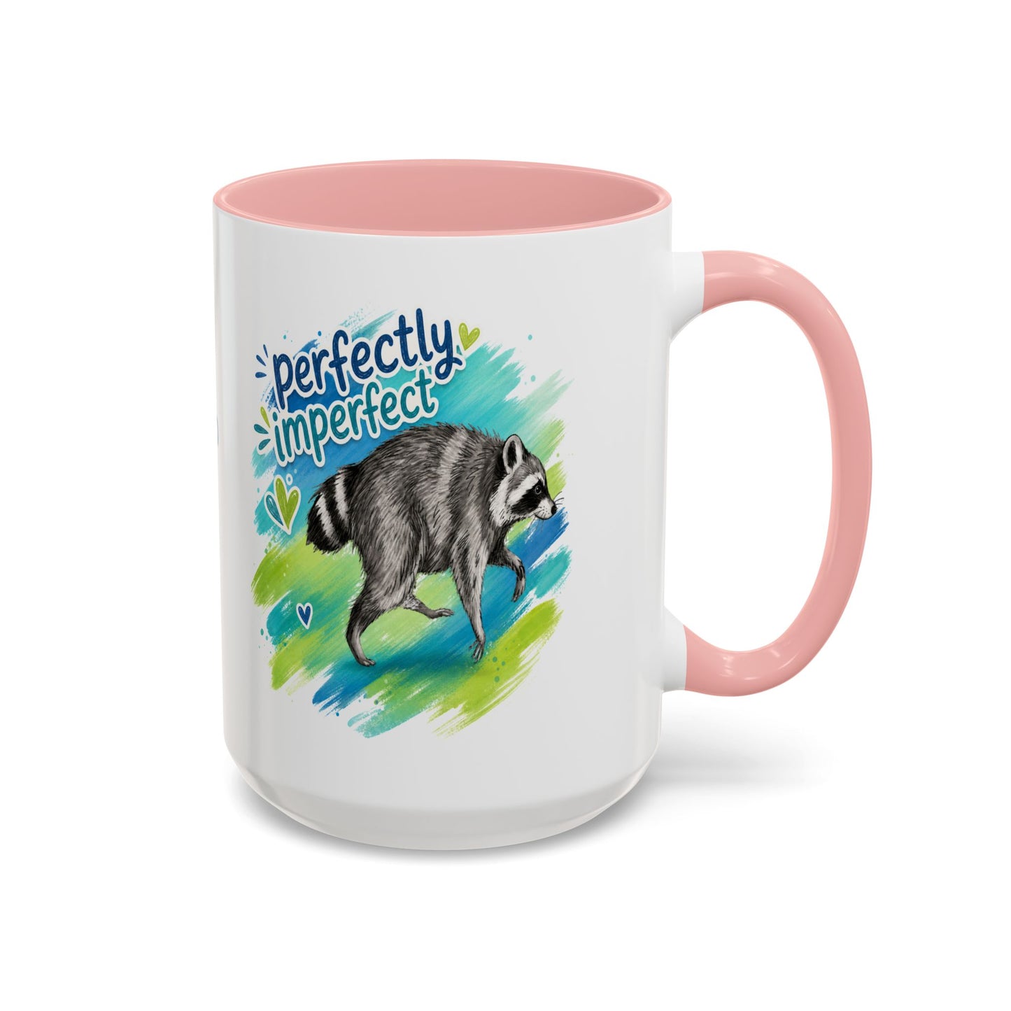 Perfectly Imperfect Raccoon Accent Coffee Mug (Personalizable) - 11/15oz