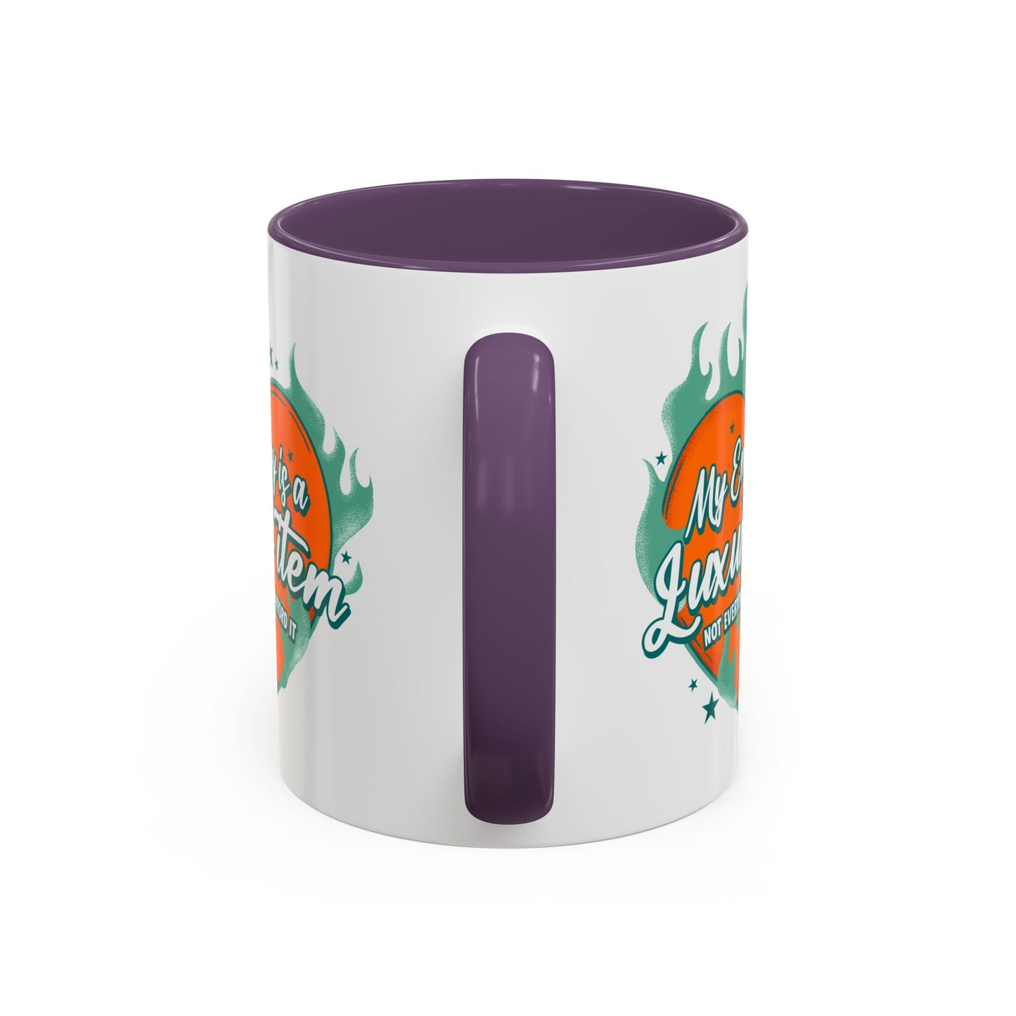 Customizable Accent Coffee Mug — "My Energy Is a Luxury Item" Heart Design