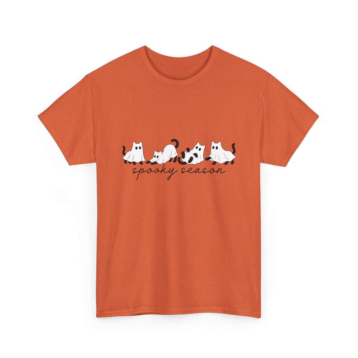 Spooky Season Cat Tee — Cute Ghost Cats "spooky season" Halloween Shirt