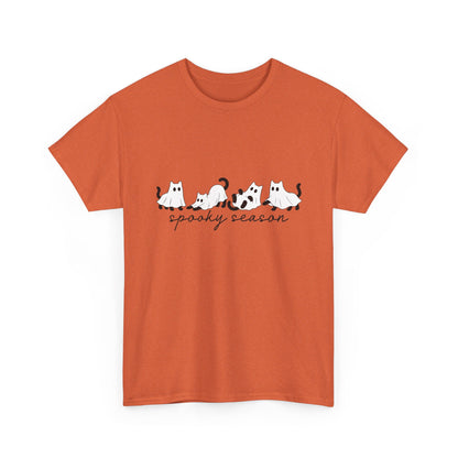 Spooky Season Cat Tee — Cute Ghost Cats "spooky season" Halloween Shirt