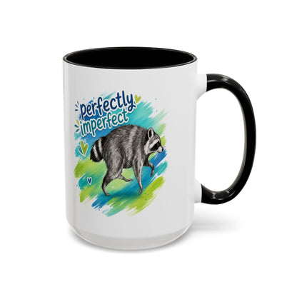 Perfectly Imperfect Raccoon Accent Coffee Mug (Personalizable) - 11/15oz