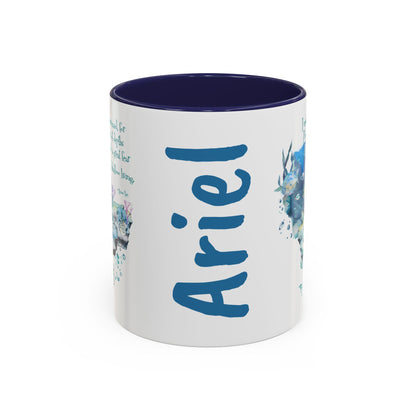Customizable Mermaid Quote Accent Coffee Mug — Inspirational Ocean Art 11/15oz