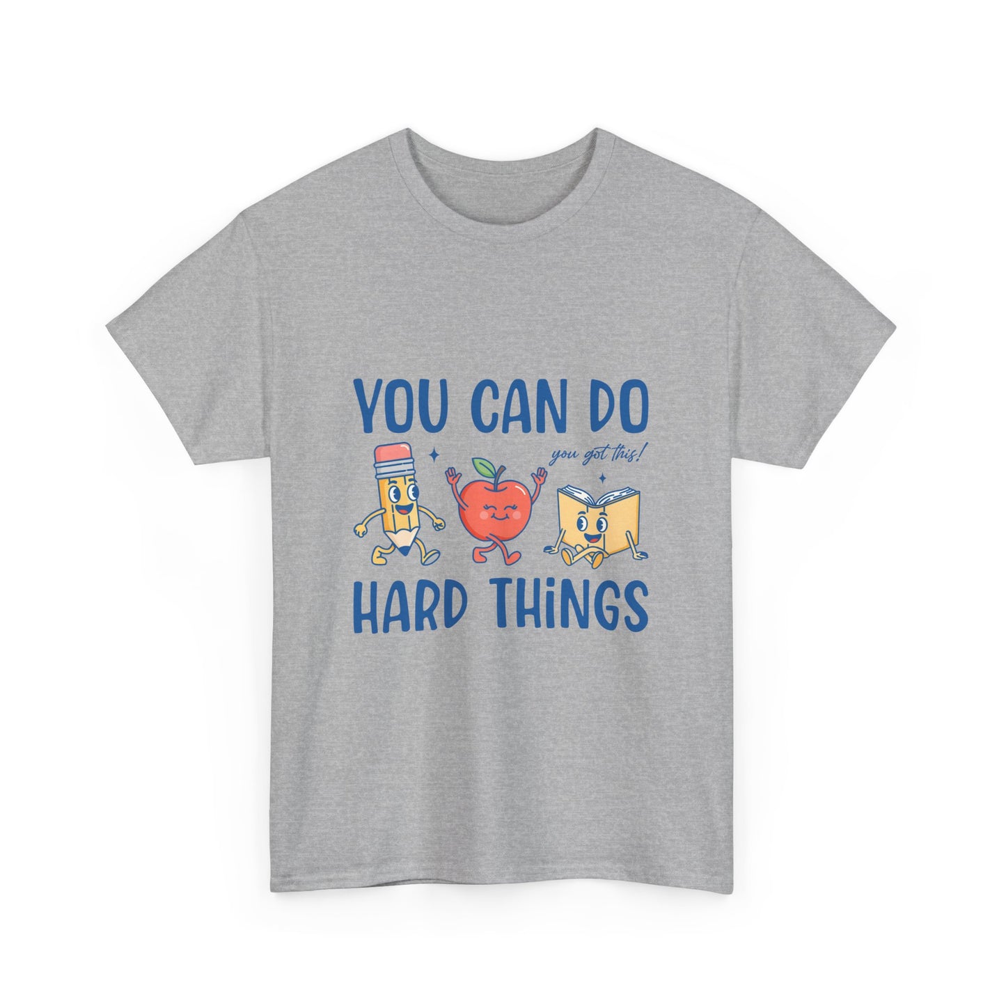 "You Can Do Hard Things" Back to  School Tee with Cute Characters