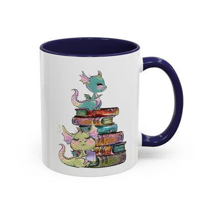 Book Dragons - Accent Coffee Mug (11, 15oz)