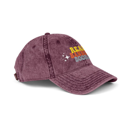Vintage Embroidered Cap – "Read Banned Books" Retro Cotton Hat