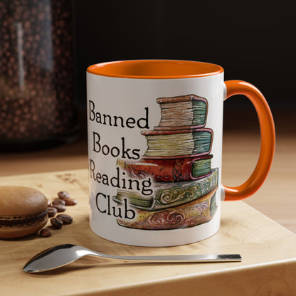 Banned Books Reading Club - Accent Coffee Mug (11, 15oz)
