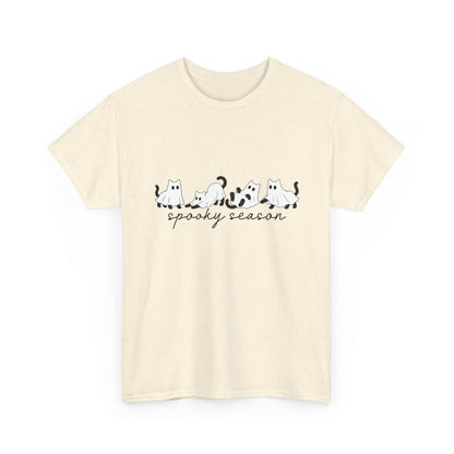 Spooky Season Cat Tee — Cute Ghost Cats "spooky season" Halloween Shirt