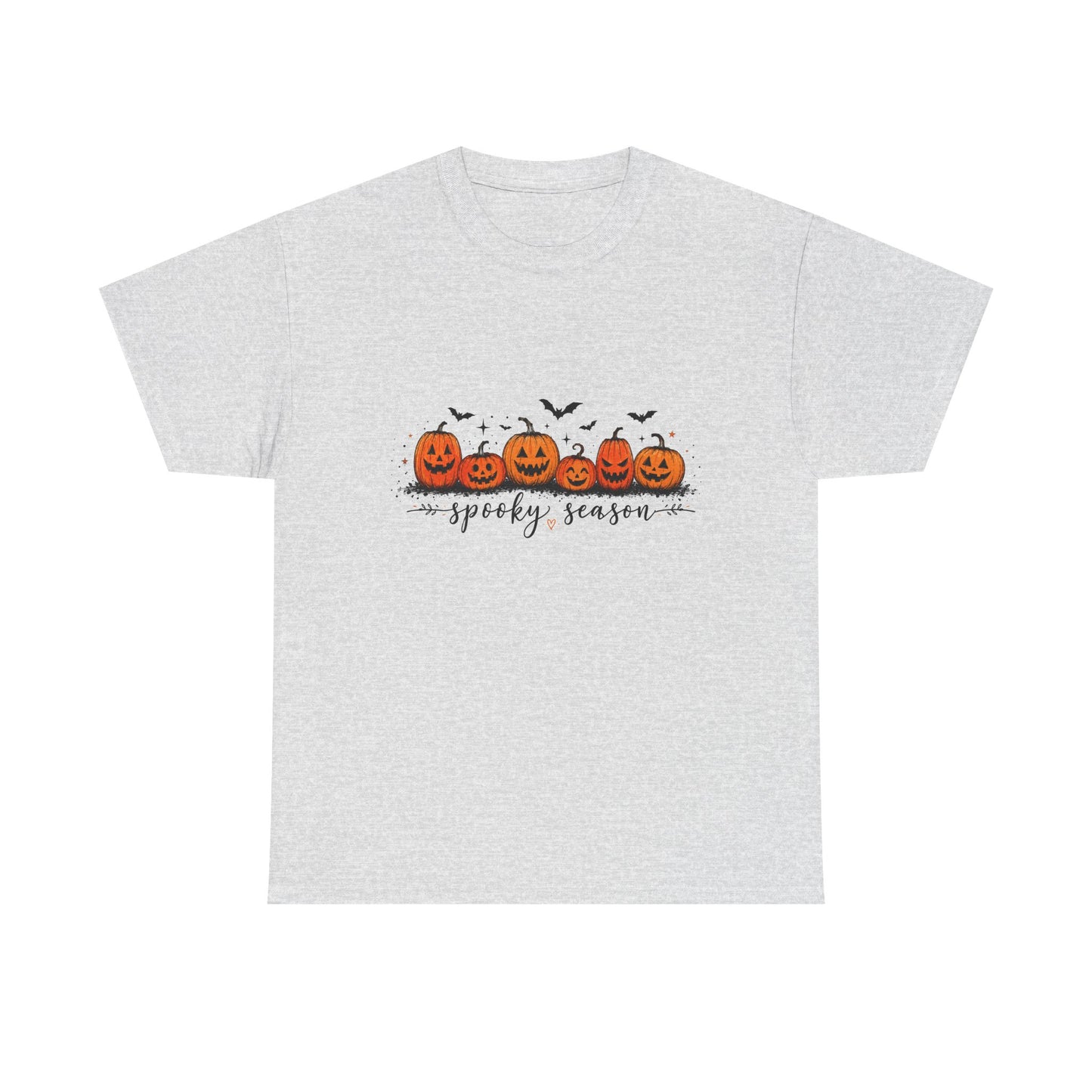 Spooky Season Pumpkin Tee — Cute Jack-o'-Lanterns & Bats Halloween T-Shirt