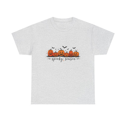 Spooky Season Pumpkin Tee — Cute Jack-o'-Lanterns & Bats Halloween T-Shirt