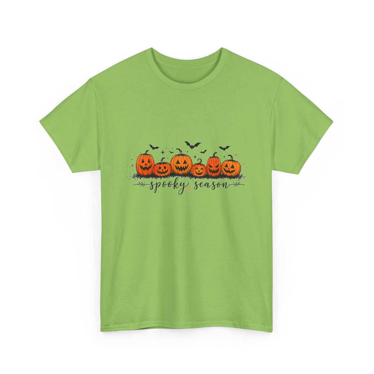 Spooky Season Pumpkin Tee — Cute Jack-o'-Lanterns & Bats Halloween T-Shirt