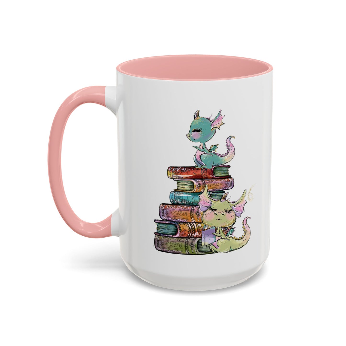 Book Dragons - Accent Coffee Mug (11, 15oz)