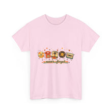 Retro Music Tee — "Never Forget" Vinyl, Cassette & CD Throwback Shirt