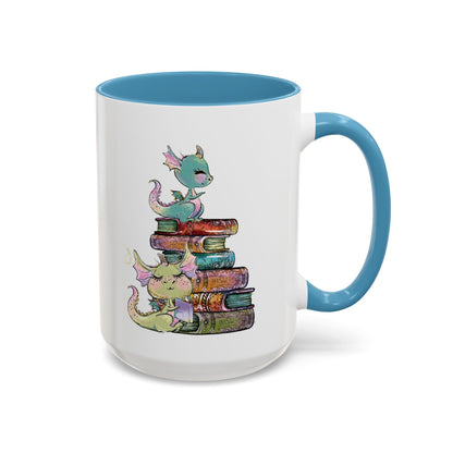 Book Dragons - Accent Coffee Mug (11, 15oz)