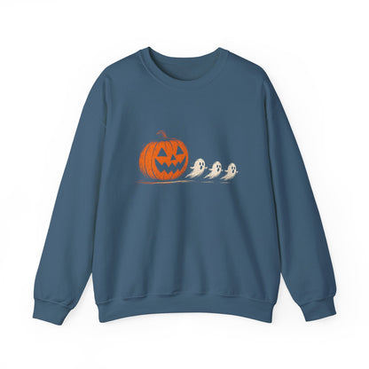 Halloween Pumpkin & Ghosts Crewneck Sweatshirt