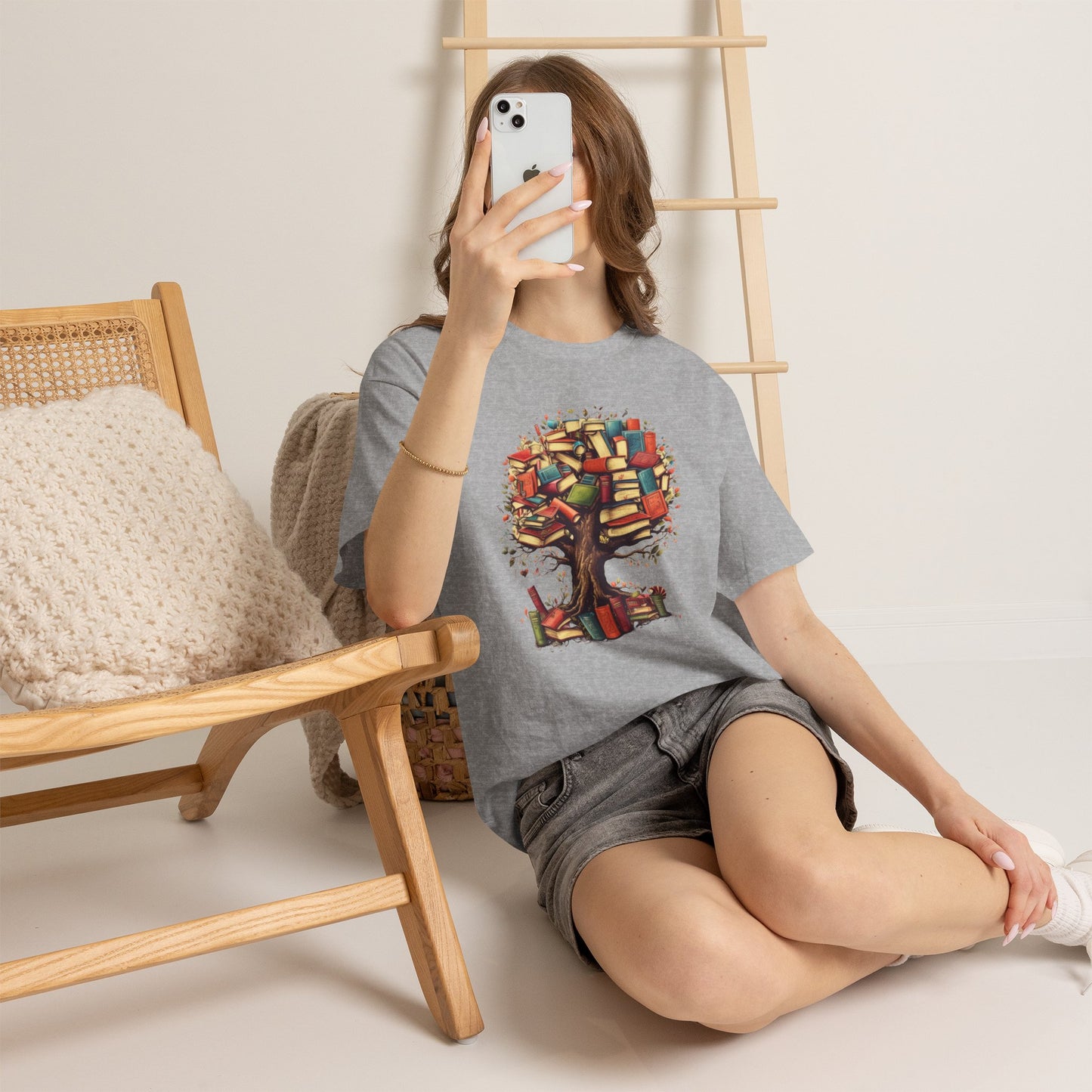 Book Tree T-Shirt – Literary Tree of Books Graphic Tee for Book Lovers