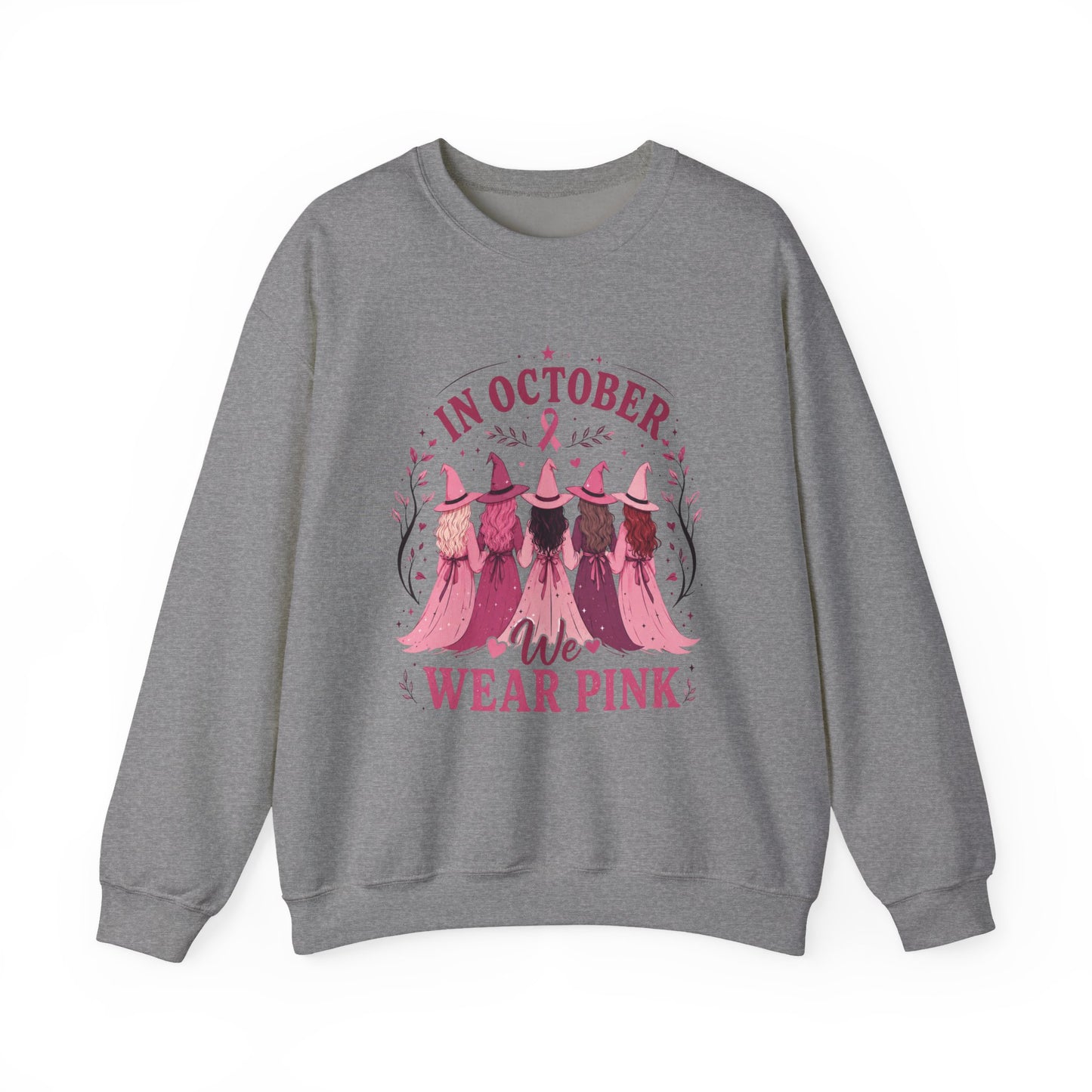Breast Cancer Awareness Sweatshirt - "In October We Wear Pink" Crewneck