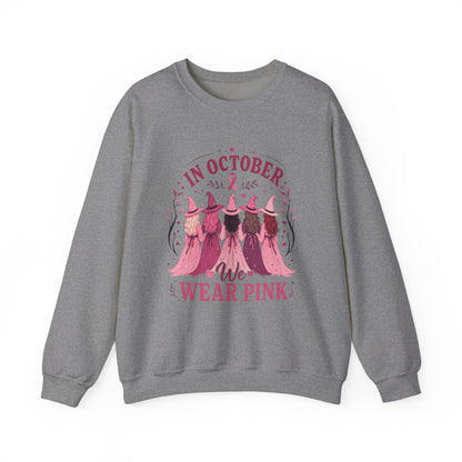 Breast Cancer Awareness Sweatshirt - "In October We Wear Pink" Crewneck