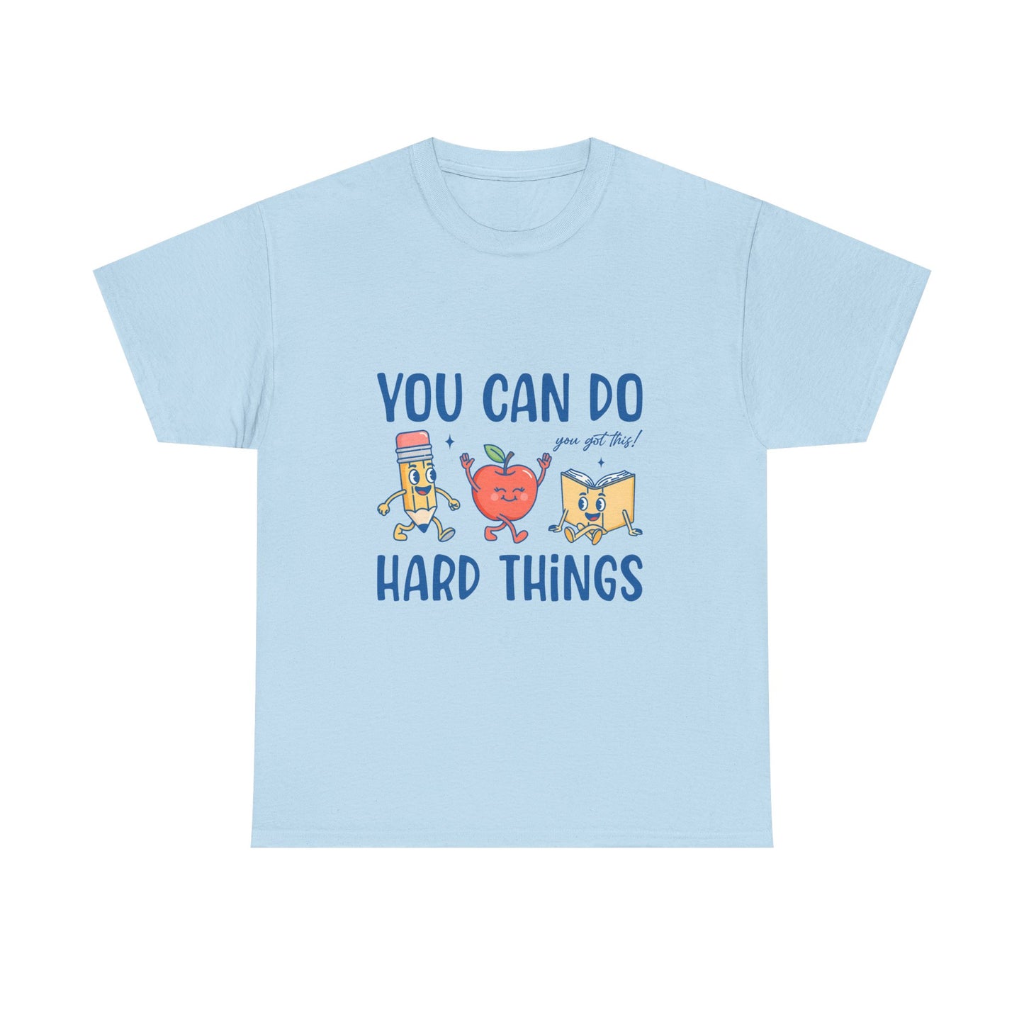 "You Can Do Hard Things" Back to  School Tee with Cute Characters